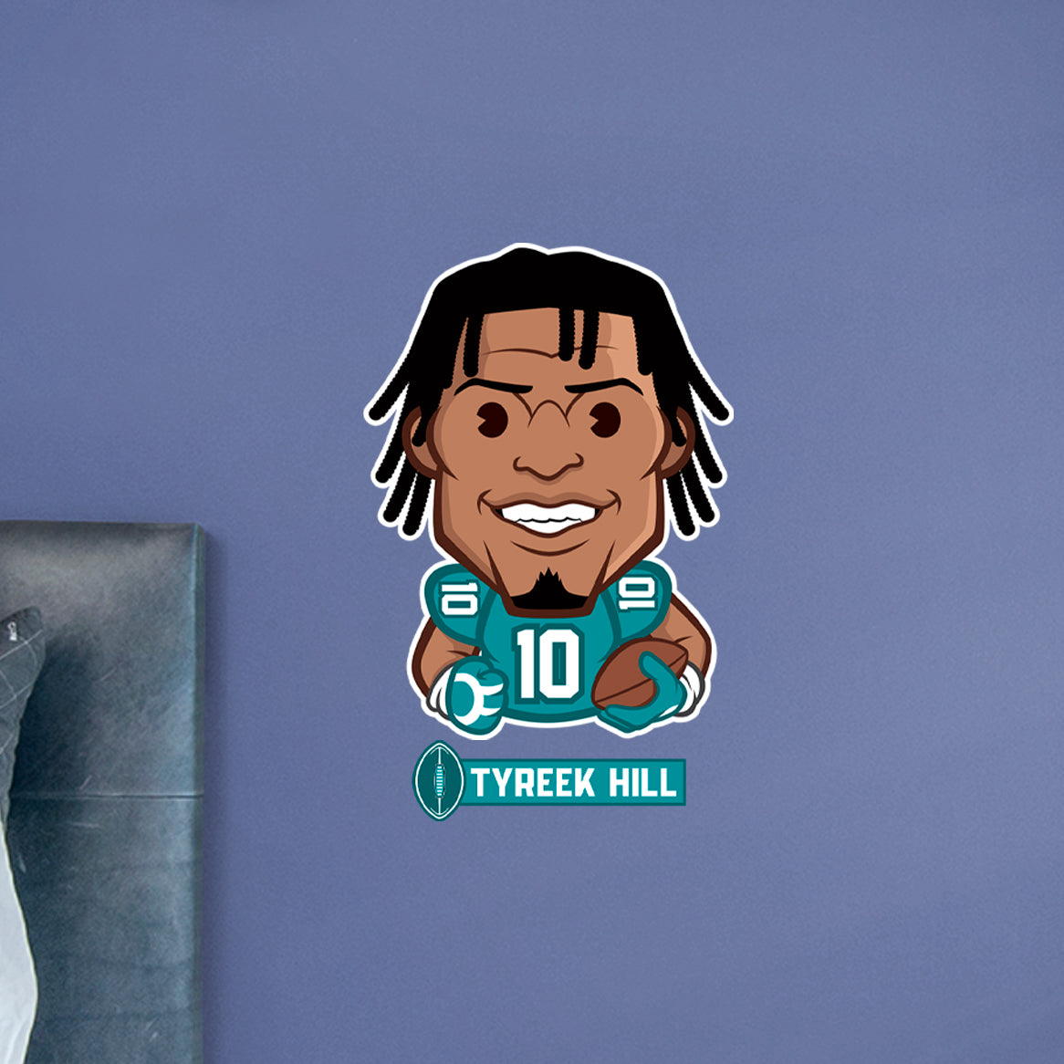 Miami Dolphins: Tyreek Hill  Emoji        - Officially Licensed NFLPA Removable     Adhesive Decal