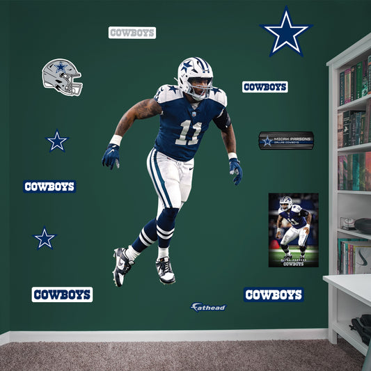 Dallas Cowboys: Micah Parsons Throwback - Officially Licensed NFL Removable Adhesive Decal