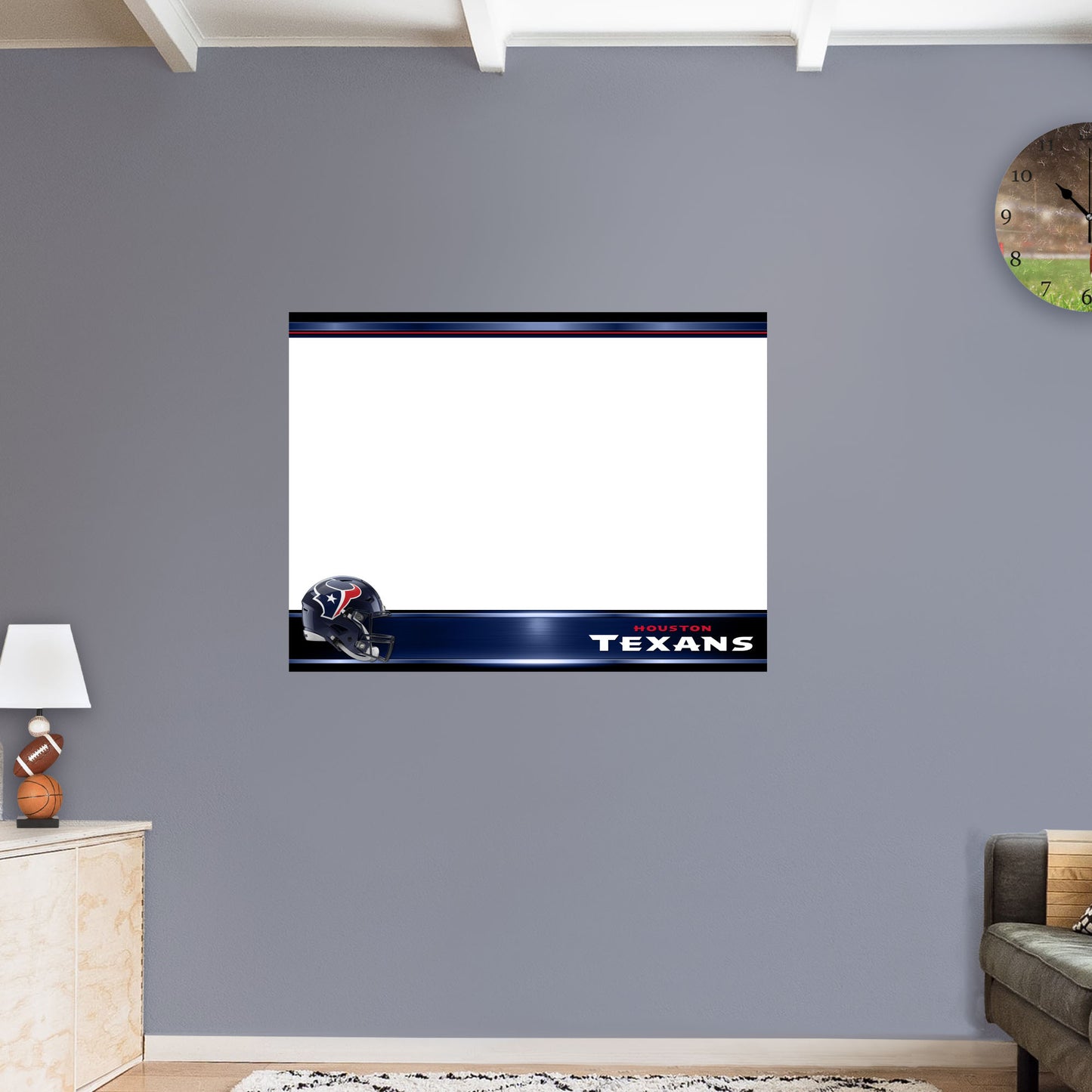 Houston Texans:   Helmet Dry Erase Whiteboard        - Officially Licensed NFL Removable     Adhesive Decal