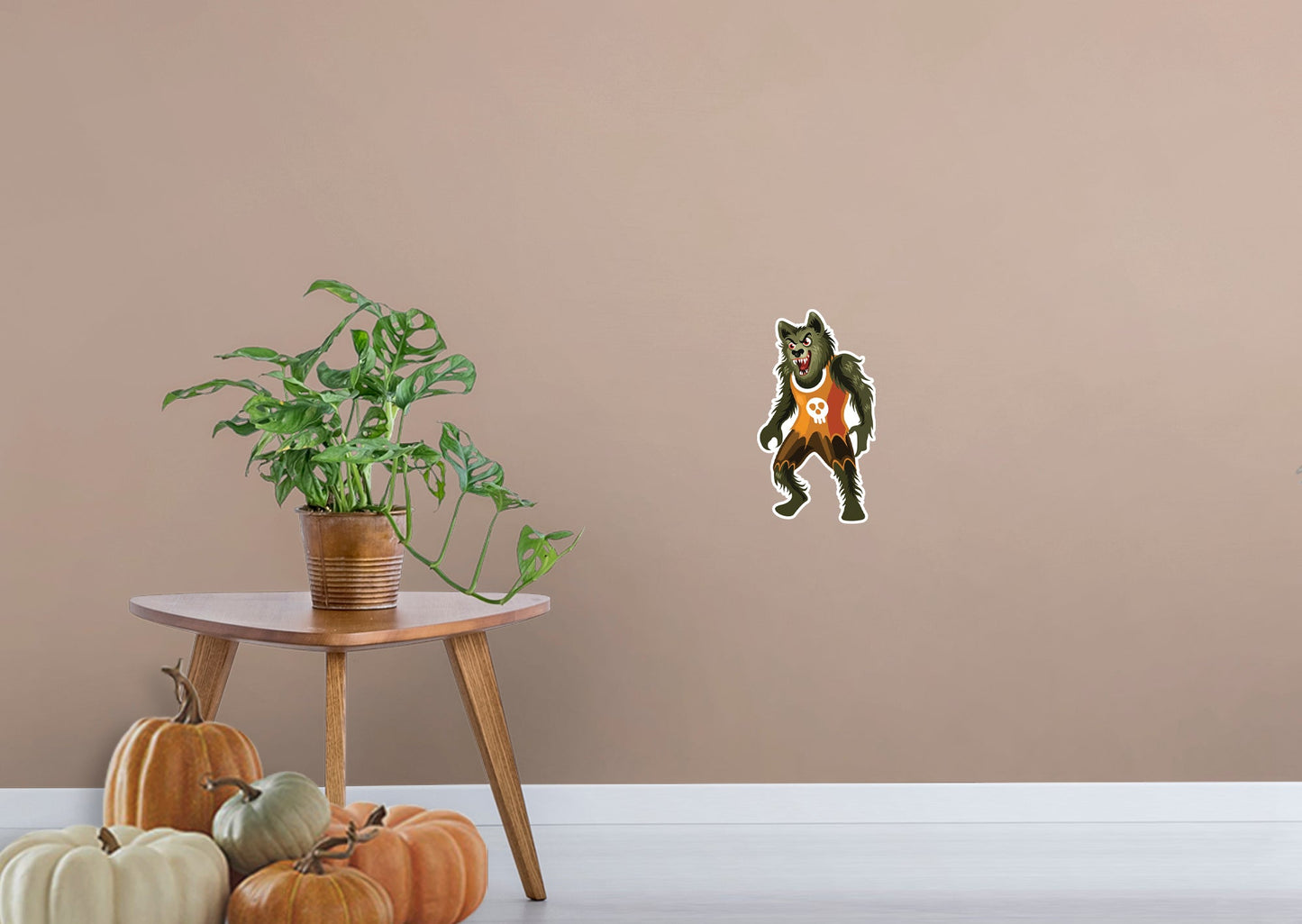 Halloween:  Green Werewolf Icon        -   Removable     Adhesive Decal