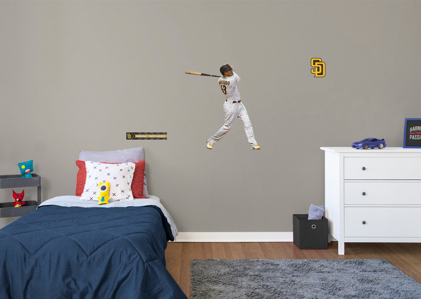 San Diego Padres: Manny Machado         - Officially Licensed MLB Removable Wall   Adhesive Decal
