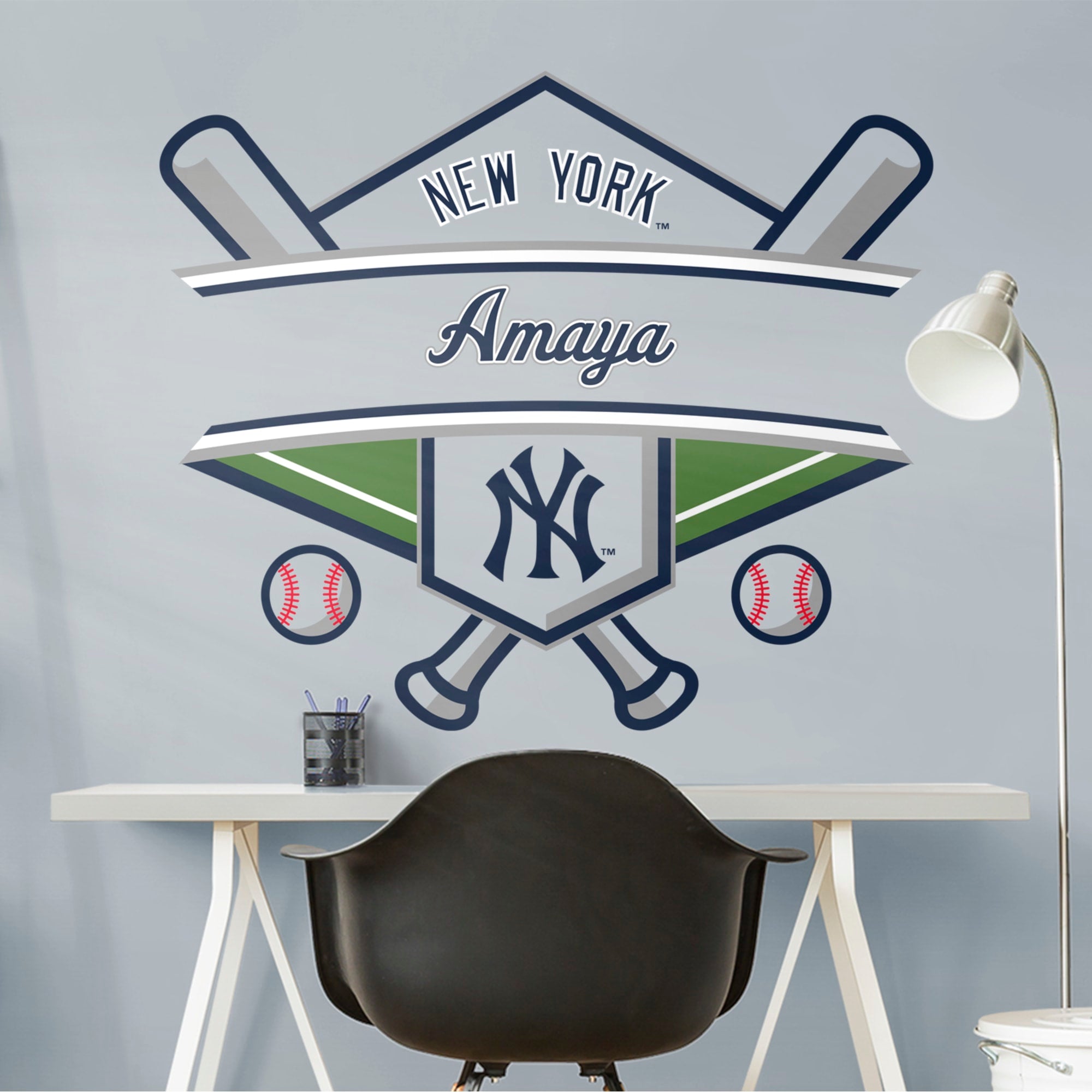 New York Yankees Fathead Logo Giant Removable Decal  New york yankees  logo, New york yankees, Yankees logo