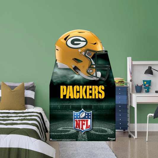 Green Bay Packers:   Helmet  Life-Size   Foam Core Cutout  - Officially Licensed NFL    Stand Out