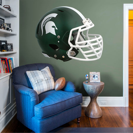 Michigan State Spartans: Helmet - Officially Licensed Removable Wall Decal