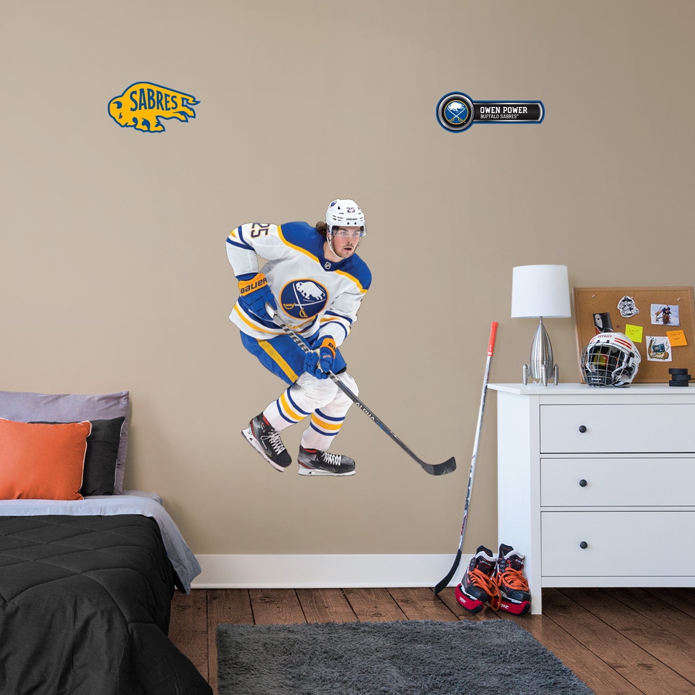 Buffalo Sabres: Owen Power - Officially Licensed NHL Removable Adhesive Decal