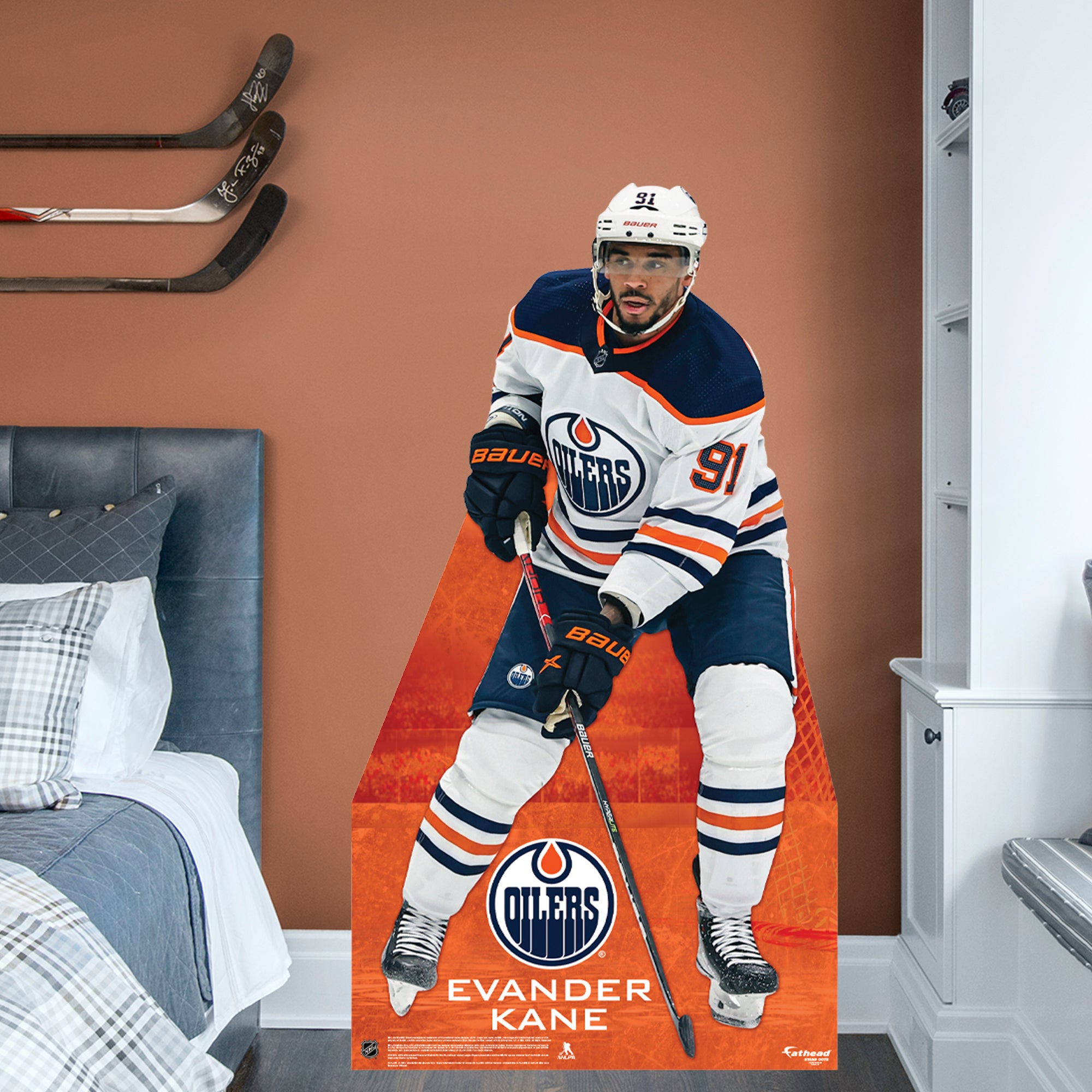 Connor McDavid Edmonton Oilers Fathead Life Size Removable Wall Decal