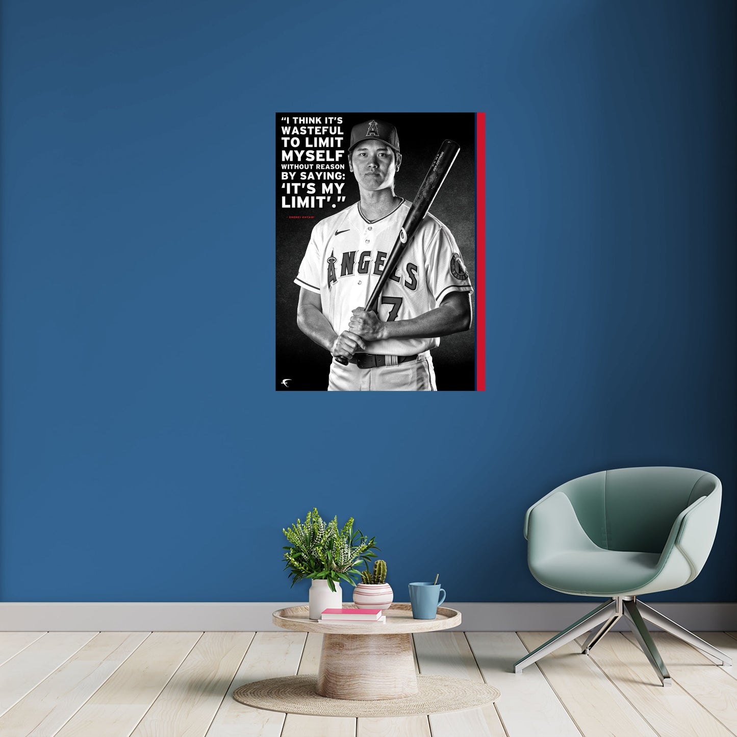 Los Angeles Angels: Shohei Ohtani Inspirational Poster - Officially Licensed MLB Removable Adhesive Decal