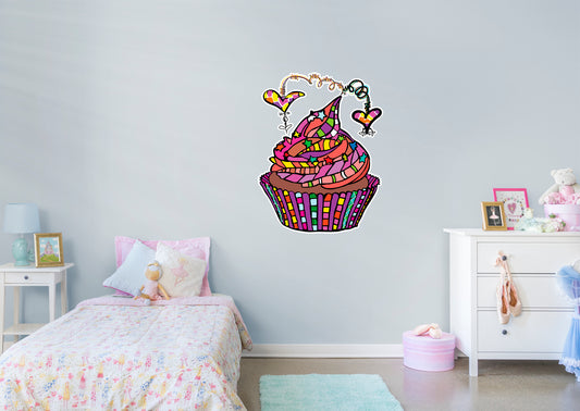 Dream Big Art:  Cupcake Icon        - Officially Licensed Juan de Lascurain Removable     Adhesive Decal