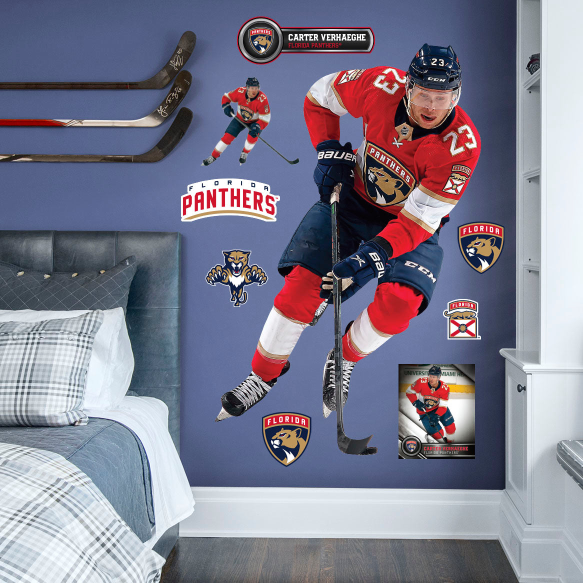 Florida Panthers: Carter Verhaeghe 2022 - Officially Licensed NHL Remo –  Fathead