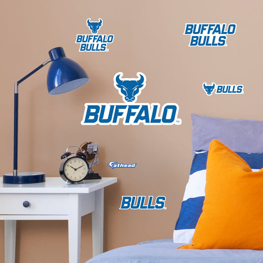 U of Buffalo  Large Logo   - Officially Licensed NCAA Removable Wall   Adhesive Decal