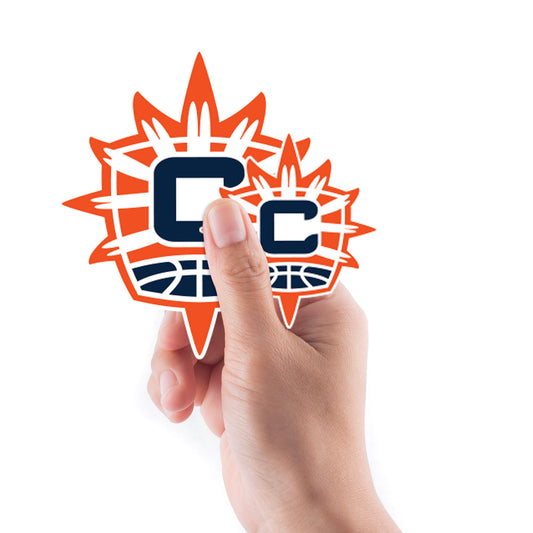 Sheet of 5 -Connecticut Sun:   Logo Minis        - Officially Licensed WNBA Removable    Adhesive Decal