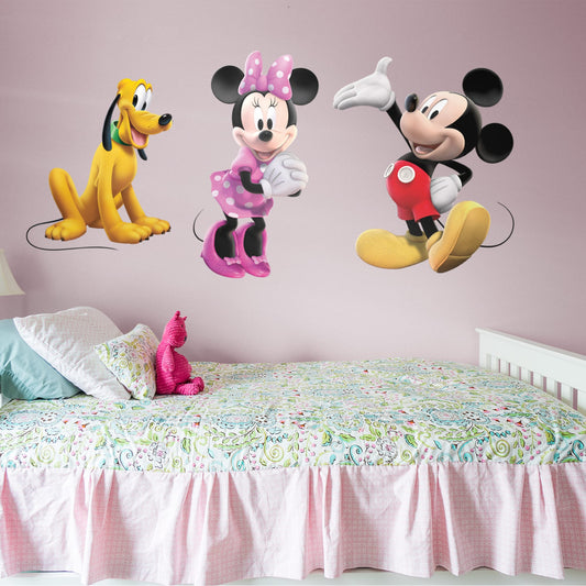 Disney: Mickey, Minnie & Pluto - Officially Licensed Removable Wall Decal