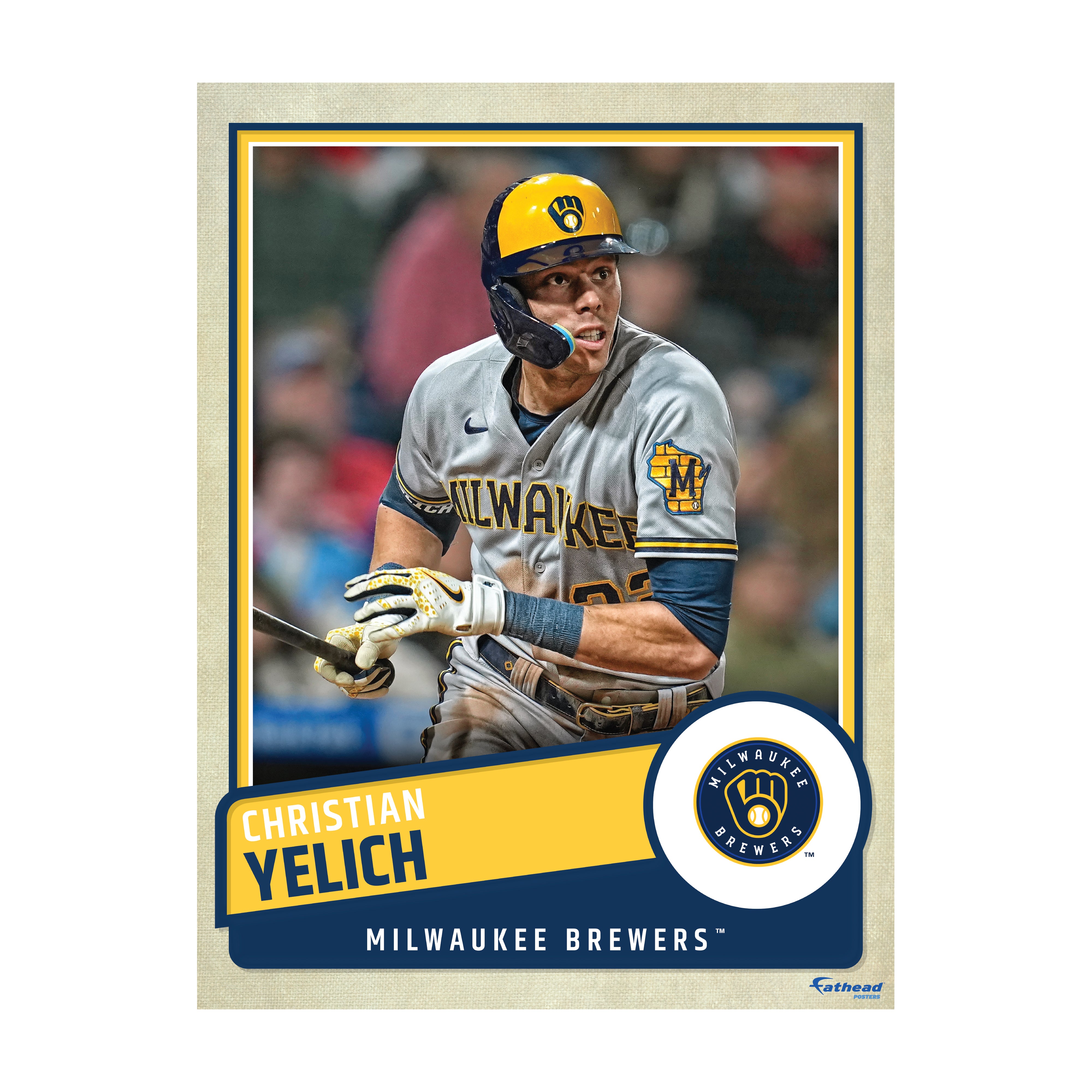Milwaukee Brewers: Christian Yelich 2022 Mini Cardstock Cutout - Offic –  Fathead