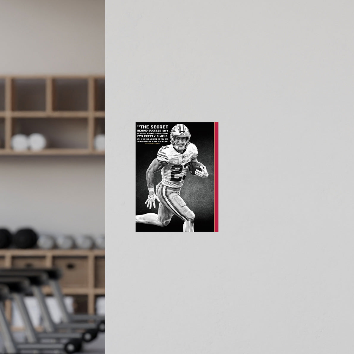 San Francisco 49ers: Christian McCaffrey Inspirational Poster - Officially Licensed NFL Removable Adhesive Decal