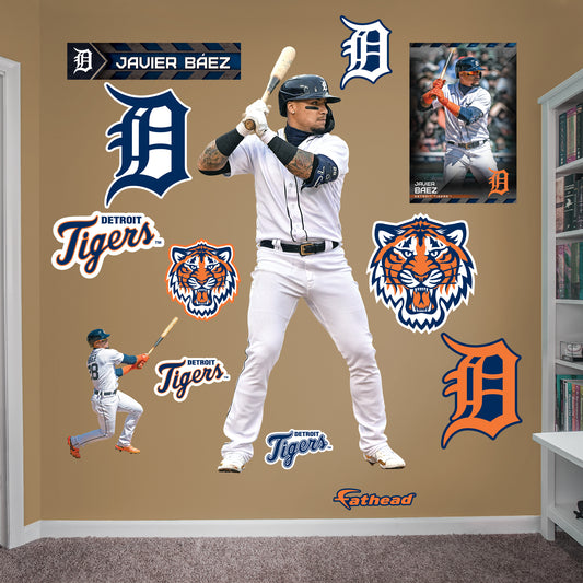 Detroit Tigers: Javier Báez - Officially Licensed MLB Removable Adhesive Decal