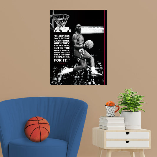 Chicago Bulls: Michael Jordan Inspirational Poster - Officially Licensed NBA Removable Adhesive Decal
