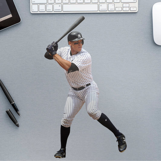 Baseball fans and Yankees fanatics alike love 2017 Rookie of the Year Aaron Judge, and now you can bring him to life in your own home with this Removable Wall Decal! This decal is vibrant and durable and is sure to bring some of that Yankees magic to any room in your home.