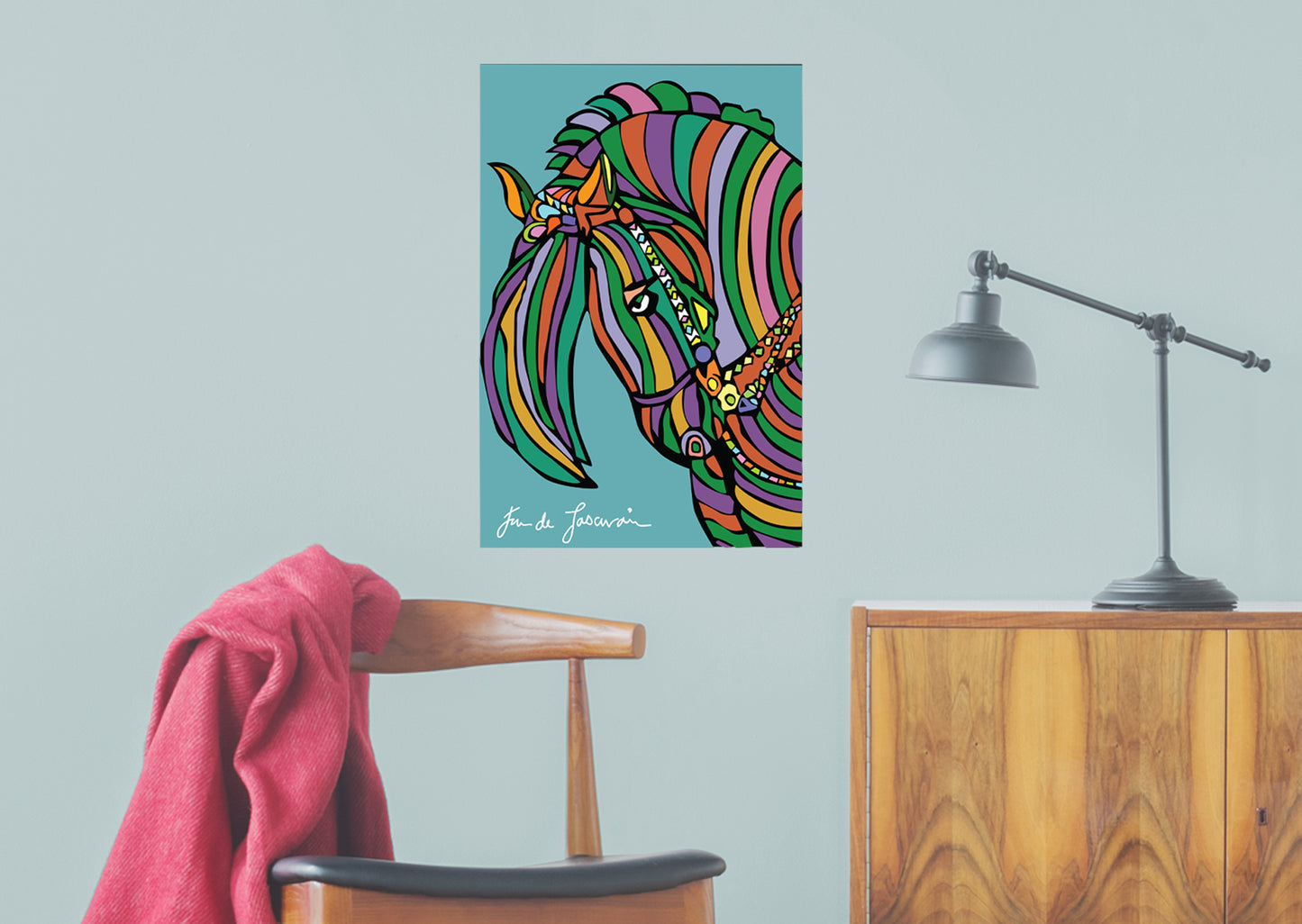 Dream Big Art:  Color Horse Mural        - Officially Licensed Juan de Lascurain Removable Wall   Adhesive Decal