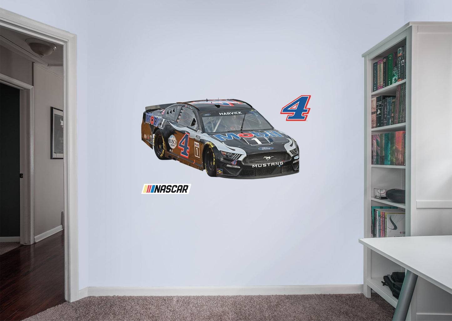 Kevin Harvick - RealBig Mobil Car Collection - Official NASCAR - Reusable Vinyl Wall Decals