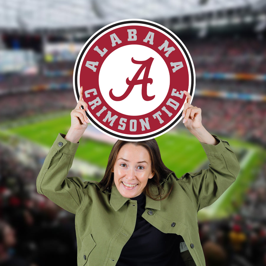 Alabama Crimson Tide Logo - Big Head - Official NCAA - Foam Core Cutout