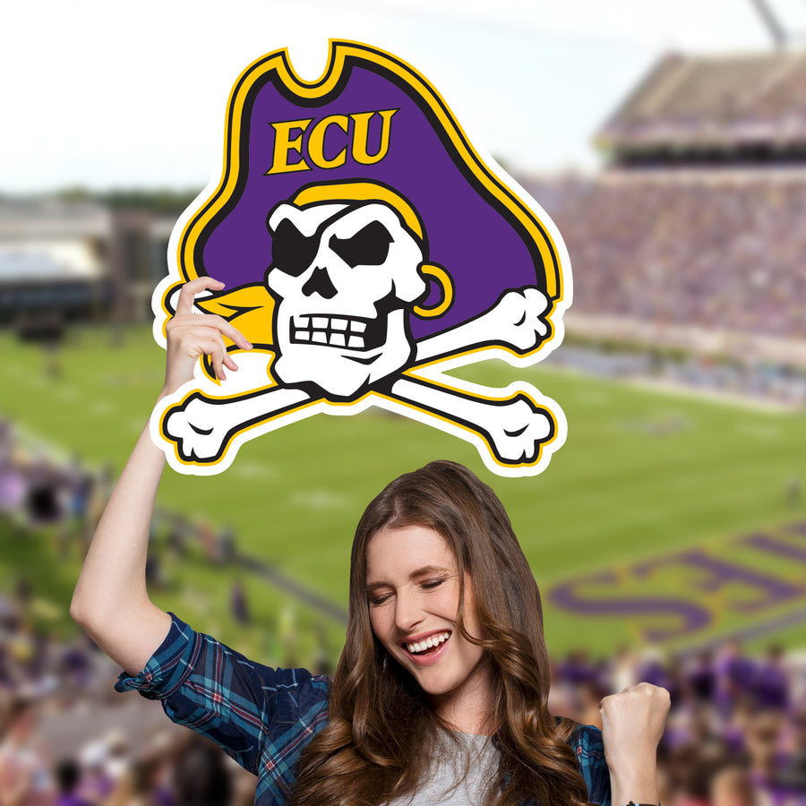 East Carolina Pirates Logo - Big Head - Official NCAA - Foam Core Cutout