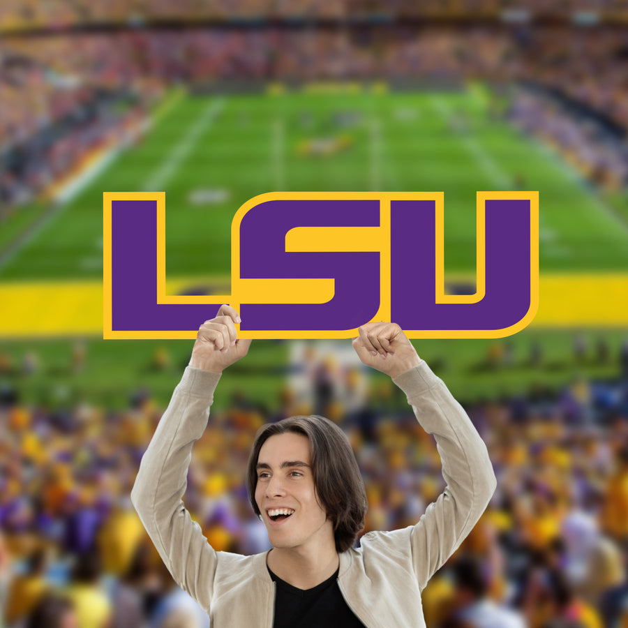 LSU Tigers Logo - Big Head - Official NCAA - Foam Core Cutout