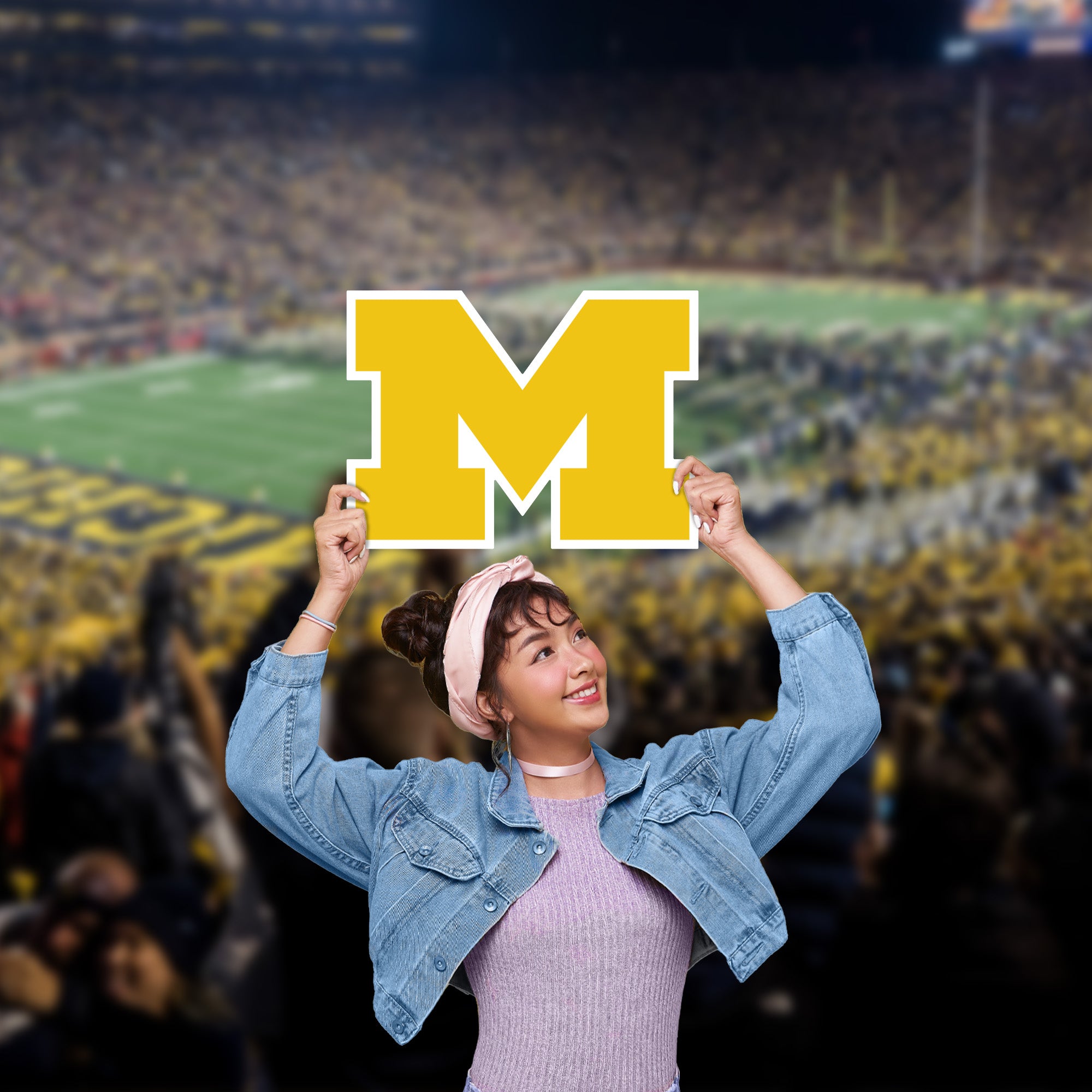 Michigan Core Values Michigan Wolverines Logo - Big Head - Official NCAA - Foam Core Cutout ...