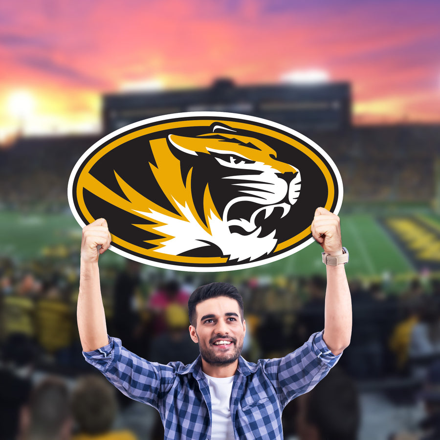 Missouri Tigers Logo - Big Head - Official NCAA - Foam Core Cutout