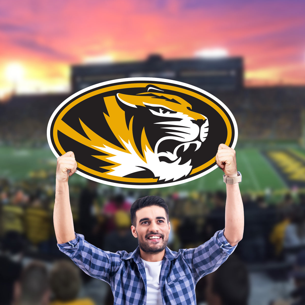 Missouri Tigers Logo - Big Head - Official NCAA - Foam Core Cutout ...
