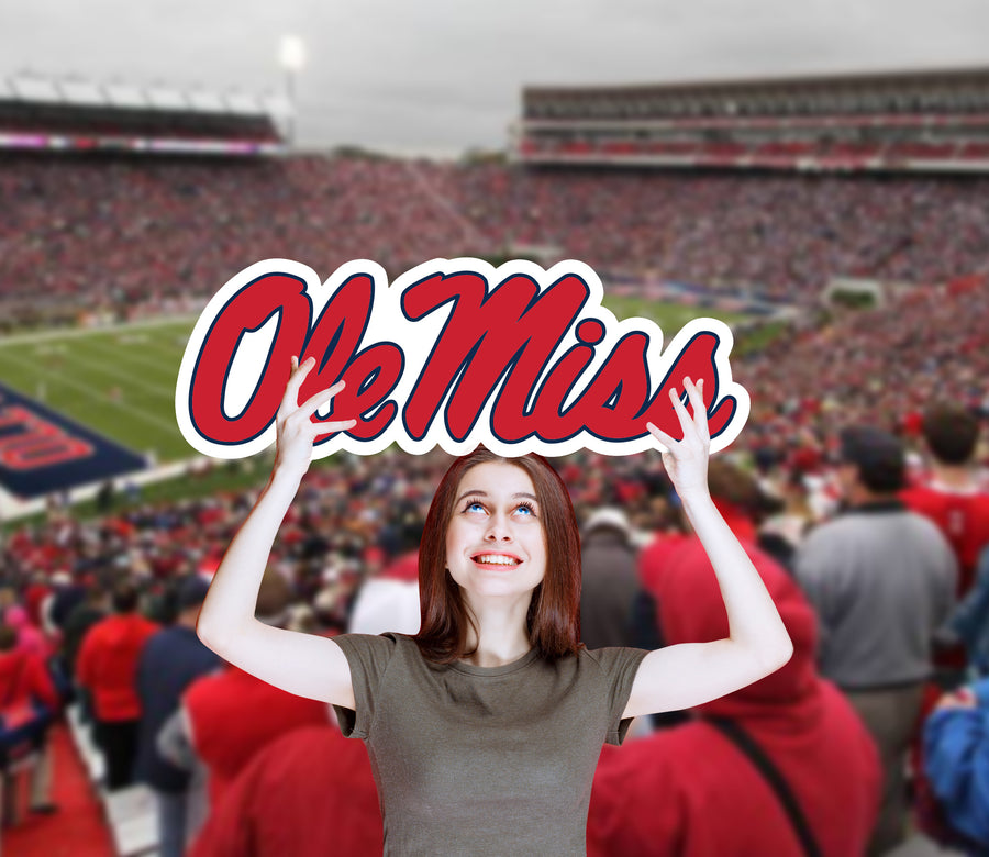 Ole Miss Rebels Logo - Big Head - Official NCAA - Foam Core Cutout