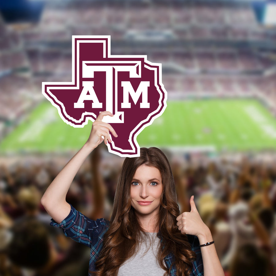 Texas A&M Aggies Logo - Big Head - Official NCAA - Foam Core Cutout