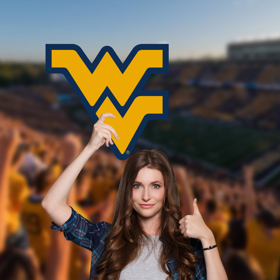 West Virginia Mountaineers Logo - Big Head - Official NCAA - Foam Core Cutout