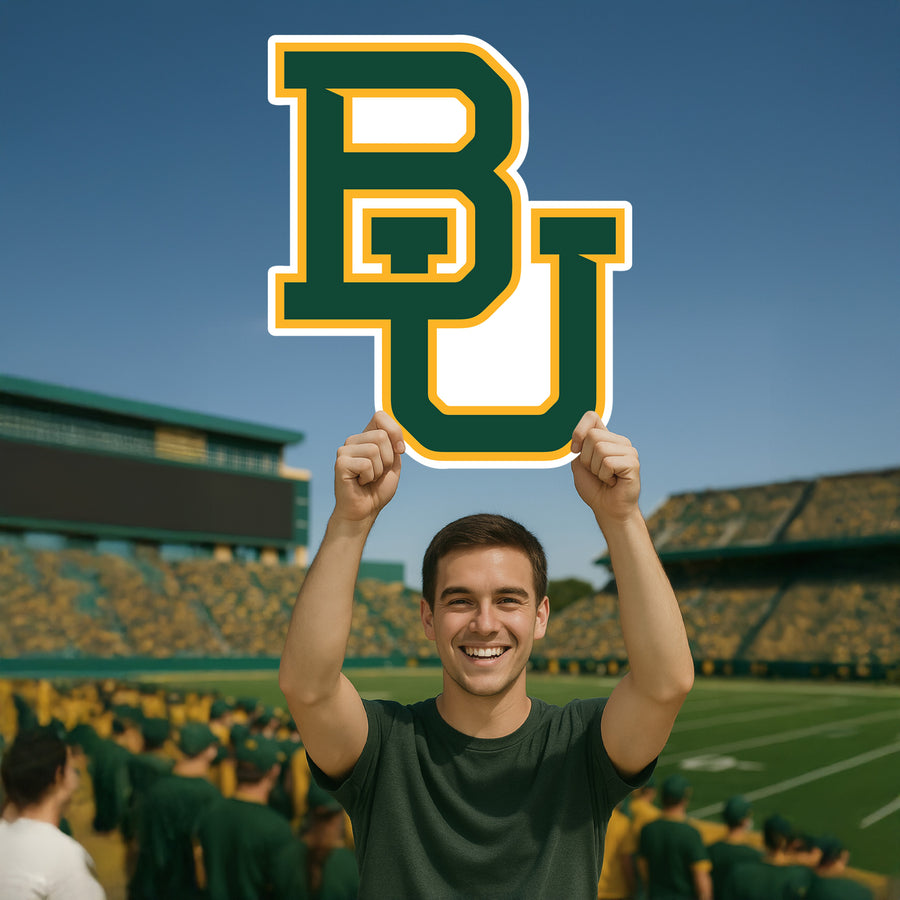 Baylor Bears Logo - Big Head - Official NCAA - Baylor Bears - Foam Core Cutout