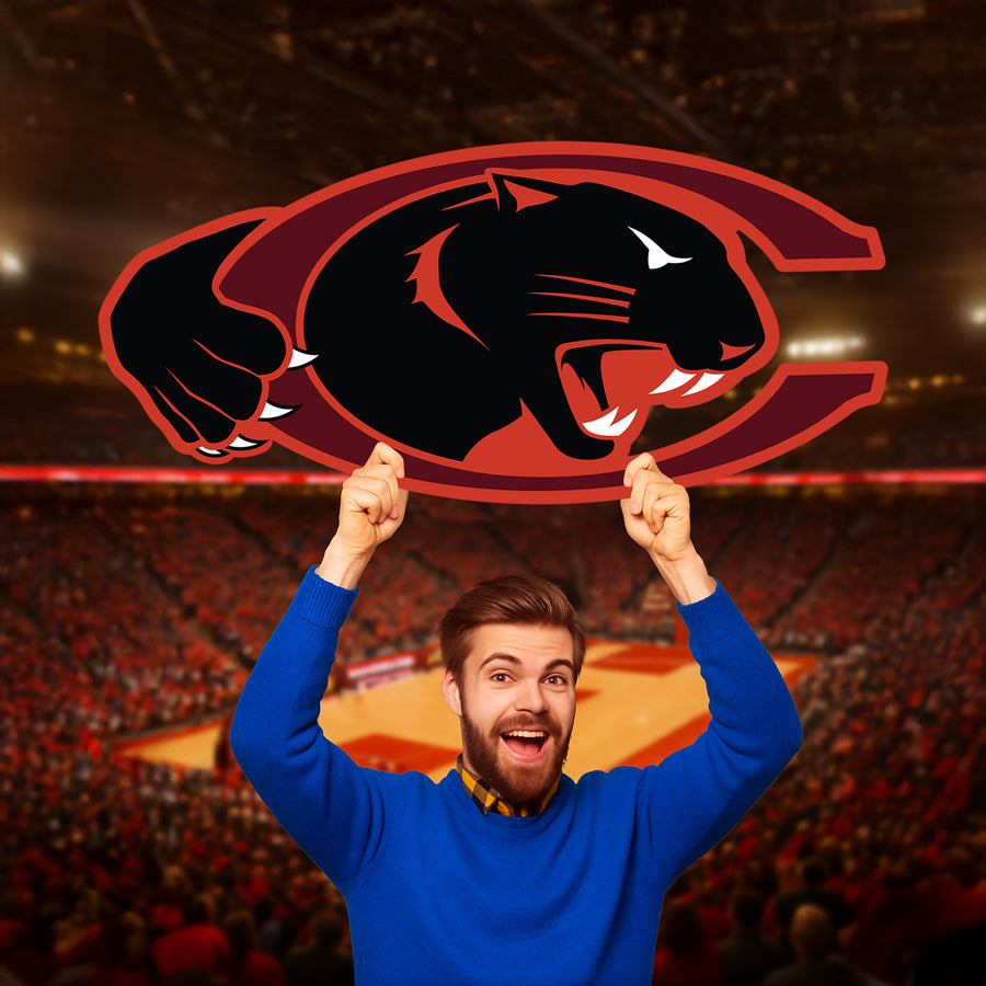Claflin Panthers Logo - Big Head - Official NCAA - Foam Core Cutout