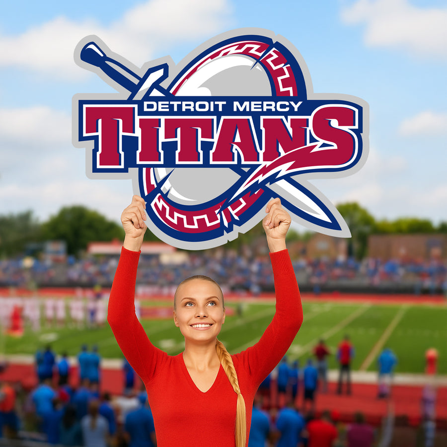 Detroit Mercy Titans Logo - Big Head - Official NCAA - Foam Core Cutout