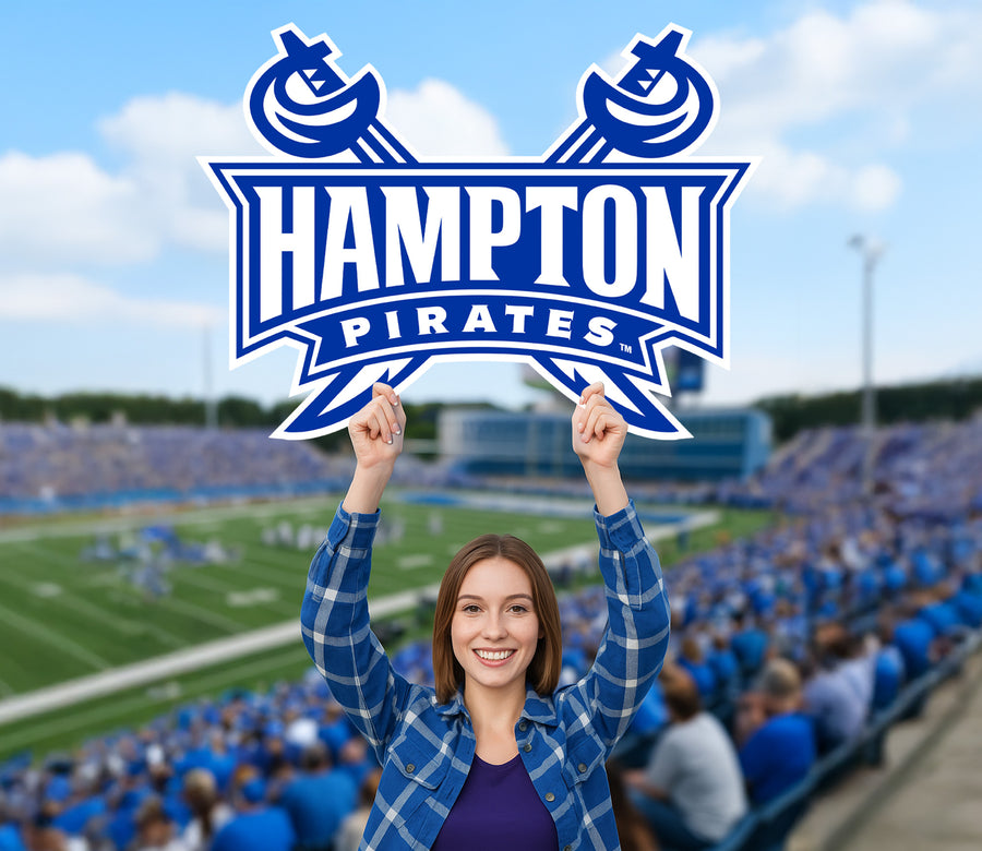 Hampton Pirates Logo - Big Head - Official NCAA - Foam Core Cutout