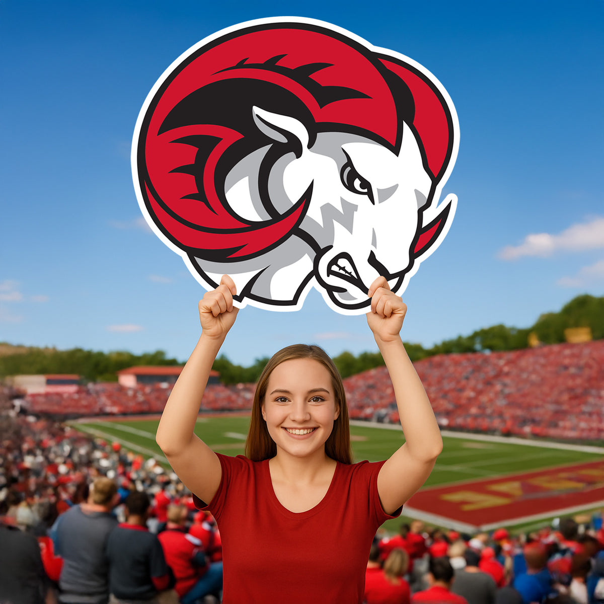 Winston-Salem State Rams Logo - Big Head - Official NCAA - Foam Core C ...