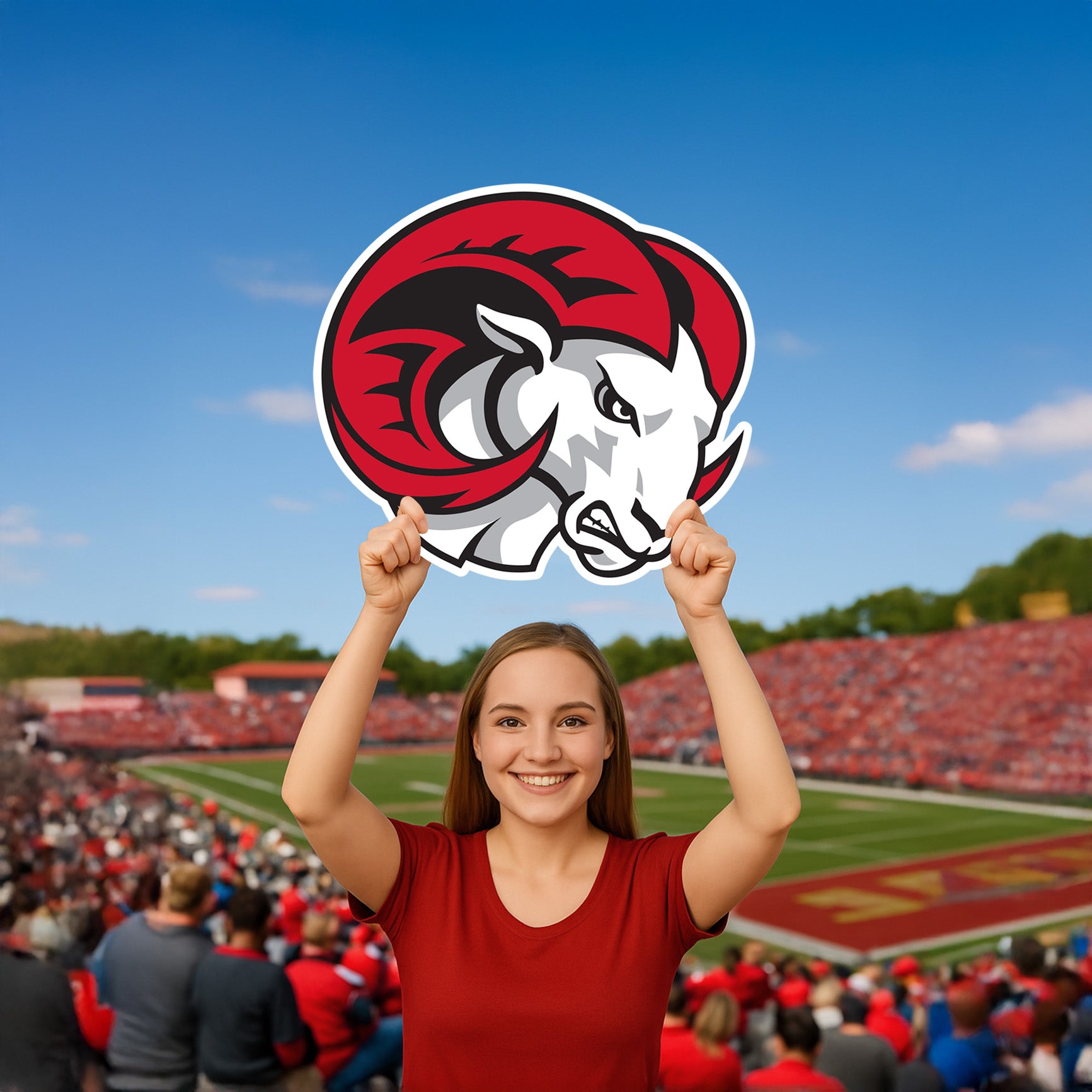 Winston-Salem State Rams Logo - Big Head - Official NCAA - Foam Core C ...