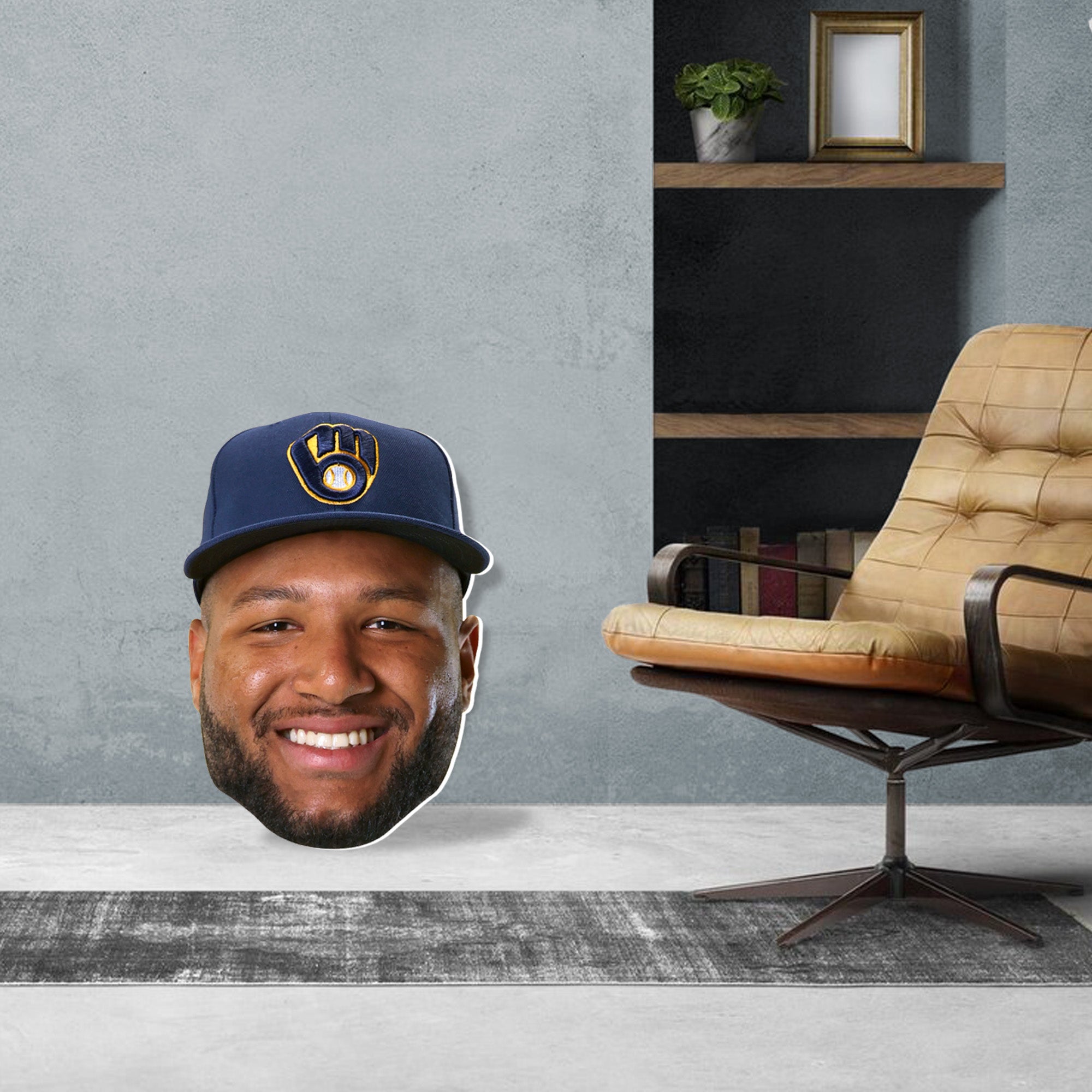 Mlb Head Jackson Chourio - Big Head - Official MLB - Milwaukee Brewers - Foam C ...