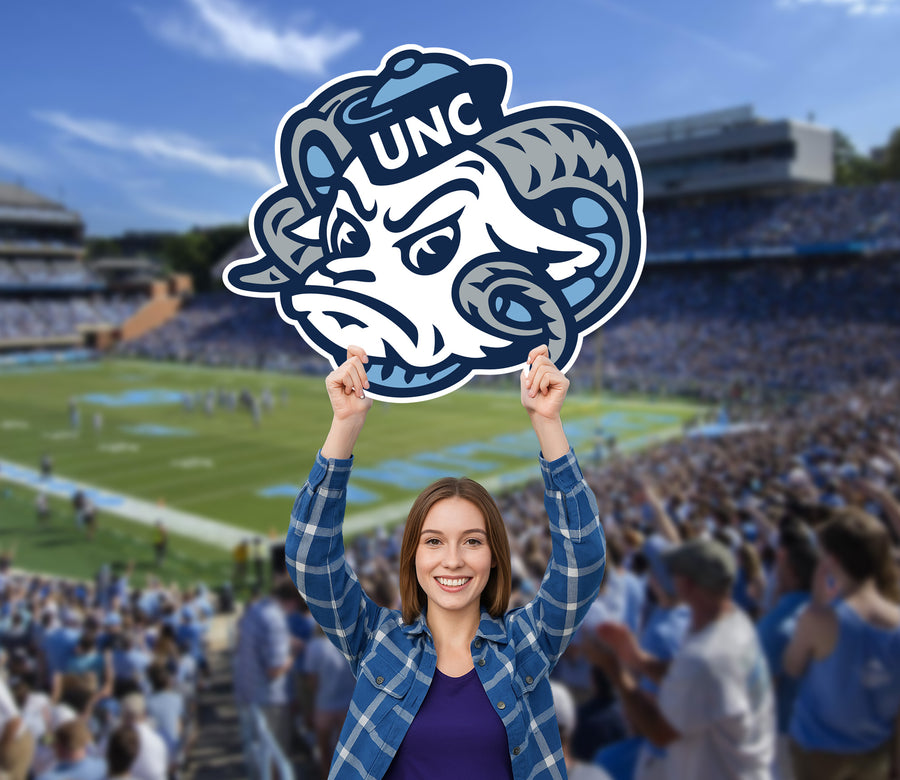 Rameses - Illustrated Mascot Big Head - Official NCAA - North Carolina Tar Heels - Foam Core Cutout