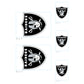 Sheet of 5 -Las Vegas Raiders:   Logo Minis        - Officially Licensed NFL Removable Wall   Adhesive Decal