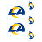 Sheet of 5 -Los Angeles Rams:   Logo Minis        - Officially Licensed NFL Removable Wall   Adhesive Decal