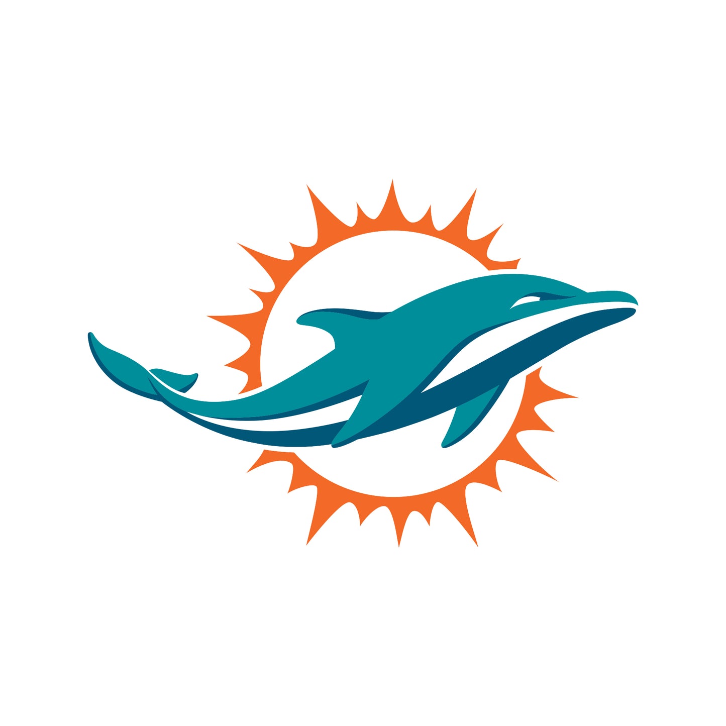 Sheet of 5 -Miami Dolphins:   Logo Minis        - Officially Licensed NFL Removable Wall   Adhesive Decal