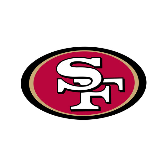 Sheet of 5 -San Francisco 49ers:   Logo Minis        - Officially Licensed NFL Removable Wall   Adhesive Decal