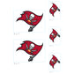Sheet of 5 -Tampa Bay Buccaneers:   Logo Minis        - Officially Licensed NFL Removable Wall   Adhesive Decal