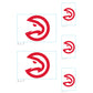 Sheet of 5 -Atlanta Hawks:   Logos Mini        - Officially Licensed NBA Removable Wall   Adhesive Decal