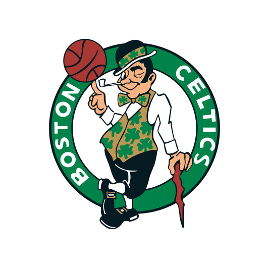 Sheet of 5 -Boston Celtics:   Logos Mini        - Officially Licensed NBA Removable Wall   Adhesive Decal