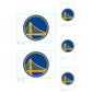 Sheet of 5 -Golden State Warriors:   Logos Mini        - Officially Licensed NBA Removable Wall   Adhesive Decal
