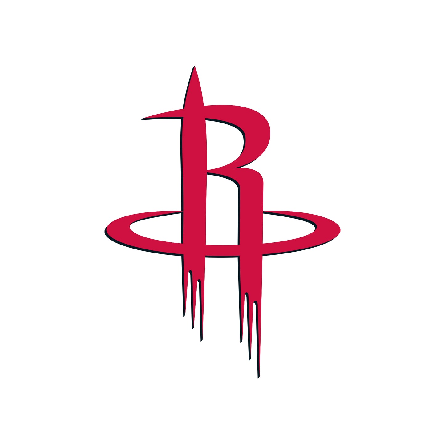Sheet of 5 -Houston Rockets:   Logos Mini        - Officially Licensed NBA Removable Wall   Adhesive Decal