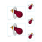 Sheet of 5 -Miami Heat:   Logos Mini        - Officially Licensed NBA Removable Wall   Adhesive Decal